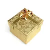 24PCS / Lot Gold Ring Örhängen Smyckeskrin för hantverk Presentförpackning Visa 5x5x3cm BX5