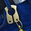 Koper Messing Sleutelhanger Opknoping Gesp 10 mm Dikte EDC Zelfvertoning Survival Tool Outdoor Camping Trip Handy Tool PP0