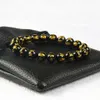 Free Shipping 10pcs/lot Exquisite Semi-precious Stone Natural Black Onyx Prayer Beads Carved Tibetan OM Bracelet