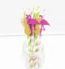 Tropical Flamingo Cocktail Straw Summer Beach Pool Hawaiian Party Pineapple Drinking Straws Wedding Birthday Hen Night Fun Decoration