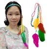 Attractive Women Feather Leaf Weave Decor Nice Forehead Party Hair Band Headband #T701