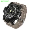 2017 Nieuwe Mode Sanda Merk Dual Time Digitale Sport Horloge Waterdicht S-Shock Heren Luxe LED Digital Chrono Relogio Masculino