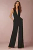 Jumpsuits 2021 Europe United States fashion solid color sexy V-neck sleeveless back two-pocket thin body pants Support mixed batch