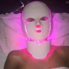 Galvanic Micro Electric 7 Färger Led Skin Facial Mask för Wrinkle Removal Whitening Acne Behandling DHL Gratis frakt