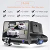 2019 4'' 1080P HD 170° 3 Lens Car DVR Dash Cam G-sensor Recorder + Rearview Camera Free Shipping