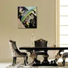 Abstrakte moderne Kunstkreise und schwarz-wassery Kandinsky-Ölgemälde Leinwand handgemalt