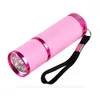 UV Lights Mini 9 LEDs Gel Curing Lamp Without Battery Portability Nail Dryer LED Flashlight Currency