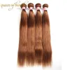 Peruanische Blonde Bundles Farbe 27 Honig Blonde Indische Kambodschanische Malaysische Haarwebart Bundles Gerade Menschliche Haarwebart Extensions 3 Bundles