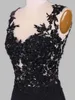 Zroszony Aplikacja Prom Dresses Side Split Suknie Wieczorowe Zwiastowanie Neck Sweep Pociąg Plus Size Mermaid Sukienka Homecoming