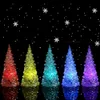 Nattbelysning Julgran Ice Crystal Colorful Changing LED Desk Decor/Table Lamp Light Juldekorationer Party Supplies