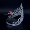 Beauty Pageant Award Gold Contoured Justerable Crown och Tiara Rhinestone Crystal Bridal Wedding Hair Jewel Classic Silver Gold 1290285