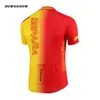 MEN 2017 spain national team cycling jersey set bike clothing wear yellow red national team maillot ciclismo bib gel pad shorts