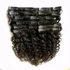 YUNTIAN clip rizado rizado ins para cabello negro 8pcs clip rizado rizado ins clips de extensión cabello 100g para cabello afroamericano