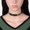 2017 New Hot Choker European och American Necklace Multi - Storey Flower Leather Halsband Kokers 5 färger