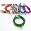 Nylon gevlochten Micro V8 USB-kabel 1M Data Line Charger Cables Opladen Koord WevE Android voor Samsung S7 EDGE