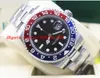 Luksusowe zegarki Wysokiej jakości II 116719 Red Blue Ceramic Bezel 18K White Gold New Automatic Mens Watch Zegarek Zegarek Męski