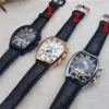 fashion Luxury Mens Watches business Watch Mechanical Automatic Top brand Designer Golden Bezel Big Wristwatches Month Week Day Date Leather Strap for man gift