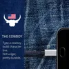 Micro USB-kabel 5,9 ft Slitstark Cowboy Blå Flätad Fart Laddning Datakabel USB-kabel för Android Alla Smart Phones S6 S7 Edge Sony HTC Huawei