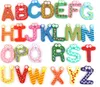 Kühlschrankmagnet Kind bunt 26 Buchstaben Form Lernen Holz magnetisch Kleinkind Kinderspielzeug 26 Wörter Lernalphabet