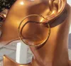 Europa VS New Pure Real 24K Yellow Gold Hoop Oorbellen / Perfect Big Circle Oorbellen 6g