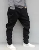 Wholesale-Autumn Winter Trousers Big Size S-6XL 7XL=46 Fashion Casual Jeans Mens Joggers Loose Denim Pants Pockets Hip Hop Harem Black