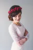 Rosa Meerjungfrau-Spitze bescheidene Brautkleider mit langen Ärmeln und Juwelenhals böhmische Brautkleider nach Maß im Landhausstil