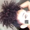 Doğal Puf Afro Kinky Kıvırcık İnsan Saç At Kuyruğu Siyah Kadınlar Için Brezilyalı Bakire Bun İpli Ponytails Updo Uzantıları 10-20 inç 120g