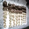 Body Wave Ombre 브라질 루프 마이크로 링 헤어 익스텐션 1G 800G 색상 4/613 루프 링 링크 레미 100 % 진짜 머리카락