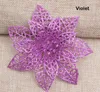 5.9" Shiny Christmas Flowers Poinsettia Tree Decoration Ornaments Artificial Flowers Festival Decorative Home Party Supplies