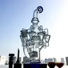 Matrix Perc Recycler Shishas Einzigartige Octopus-Arme mit 14,5-mm-Verbindungsstil Glasbong Bongs Bohrinseln Wasserpfeifen Dab Rig Grün Blau Bernstein OA01