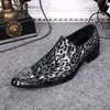 Nuovo 2018 Zapatos Hombre Punta di ferro delle scarpe da uomo in pelle Versione coreana dell'afflusso di scarpe da parrucchiere da discoteca di personalità maschile