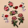 Eisen auf Patches DIY gestickten Patch Aufkleber für Kleidung Kleidung Stoff Nähen Vintage Rose Blume Zweig Design