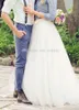 Queda De Tule De Casamento Saia Para A Noiva Branco Marfim Até O Chão Aline País Barato Vestidos de Casamento Vestidos Longos de Tule Saia Para As Mulheres