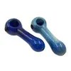 Spoon for smoking use herb tobacco glass pipe 4 inches starry sky blue galaxy