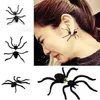 Moda Stud mujer Halloween negro araña oreja Stud pendientes joyería Casual fiesta cumpleaños pendiente regalo CC537