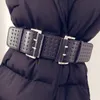 Atacado- 2017 largo cintos para mulheres moda dupla fivelas de metal oco couro novo de alta qualidade para as mulheres