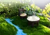 Tisch und Stuhl / Fairy Garden Gnome / Moss Terrarium Wohnkultur / Handwerk / Bonsai / Flasche Garten / Miniaturen / C042