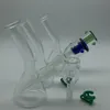 4" inch Mini Beaker Bongs With free colorful glass bowl & Keck Clips Oil Rigs Glass Bongs water pipes glass handle pipe