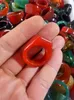 Chinese natural multicolor agate ring 19 to 22 mm in diam V11633006