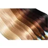 각질 U 팁 브라질 머리카락 1 g / Strand 100pcs / lot 네일 팁 융합 인간 머리카락 확장 # 1 # 1B # 2 # 4 # 6 Prebonded Straight Hair 무료 배송