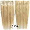 Piano Color 27613 Blond Indian Remy Hair One Piece Clip in Human Hair Extensions For Full Head Straight 5 Clips9761818