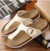 Partihandel-het försäljning! Herrkork sandaler sommarsandaler tofflor kvinnors avslappnade sandaler äkta flip flops vit svart USA storlek 5.5-9.5