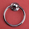 Diâmetro 70 mm pule moderno simples e brilhante gota de prata anéis