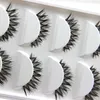 Cílios postiços bagunçados extensões de olhos naturais maquiagem para olhos 5 pares com caixa de embalagem 1035230