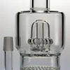 Glas Bongs Vattenrör Borosilikat Klar rak cylinder med matris slits inline PERC Hookahs DAB Rig