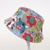새로운 30 가지 색상 어린이 꽃 양동이 모자 기질 레저 맑은 아이 햇볕에 2-6 세 어린이