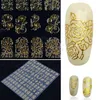 100 ark Art Nail Stickers Partihandel Hot Säljare Kvinnors Lady's 108pcs på en papper Blomma 3D Nail Art Stickers Dekaler Manicure Decor