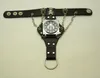 Attractive Stylish Black Punk Rock Chain Skull Watches Women Men Bracelet Cuff Gothic Wrist Watches Fashion 4104536