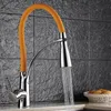 Christmas Luxury Chrome Brass Kitchen Sinks With LED Spout Swivel Sprayer Vessel Sink Mixer Tap With 360 Rotation Pull Out 267k