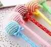 Novelplast Kawaii Candy Color Pennor Form Ball Point Lollipop Ballpoint Pen Söta brevpapperskolan tillförsel G8817659542